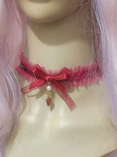 Red Sweet Lolita Strawberry Pendant Choker