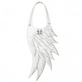 White Rhinestone and Stud Details Angel Wing PU Shoulder Bag