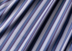 Dark Blue Striped Pattern Slim Fit Waist Retro Fashion Dress