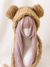 White/Brown Sweet Teddy Ears Hat