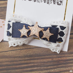 Blue Sailor Lolita Bowknot Hair Clip