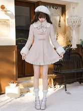 Sakura Pink Jirai Kei Butterfly PU Buckles Coat with Detachable Plush Collar and Cuffs