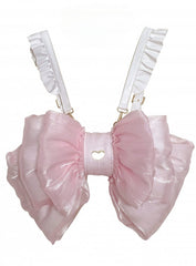 Best Seller Light Pink Cute Big Bow Backpack 3 Size Options