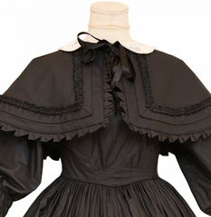 Black Bishop Sleeves Vintage Southern Belles Dress and Shawl Set