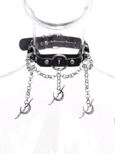 Metal Crescent Moon Chain Design Choker