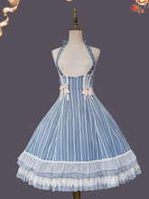 Eternal Coat of Arms Light Blue Striped Pattern Overalls