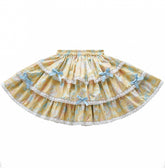 Yellow Teddy Music Box Tiered Skirt