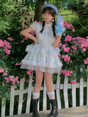 Detachable Heart Shaped Bodice Sweet Polka-dot Dress