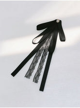 Black Ribbon Bow Tie