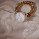 White Rosette Choker