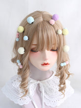 Macaron Color Pompons Hairclips