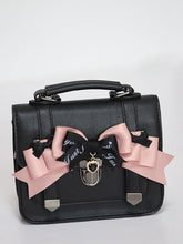 Jirai Kei Black and Pink/Pink Bowknots Fold-over Flap JK Tote Bag