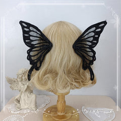 White / Black / Pink Big Butterfly Hairclips