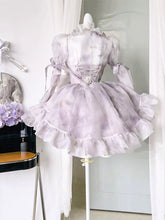 Iris Purple Semi-sheer Short Top