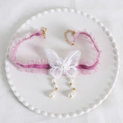 Butterfly Design Beaded Choker 6 Color Options