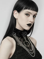 Punk Wild Python Grain Choker Black