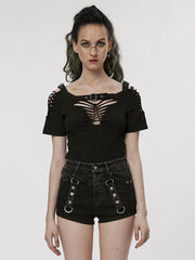 Punk Woven Black T-shirt