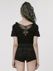 Punk Woven Black T-shirt