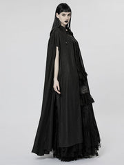 Goth Black Lapel Cloak