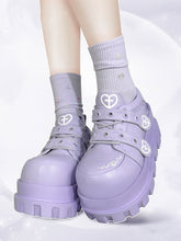 Purple Water Injected Heart Design Platforms