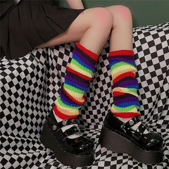 Purple/White/Green/Black/Red/Yellow/Orange/Gray/Rainbow 13 Colors Leg Warmers