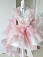 Pink Med-Length Ruffles Train Top