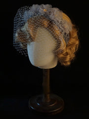 Handmade Veil Flower Decorated Grey KC