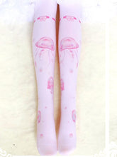 Pink Jellyfish Print Tights
