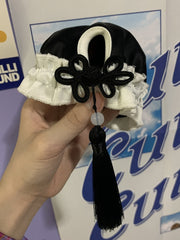 Y2K Knot Button Tassels Design Black Hair Accessories