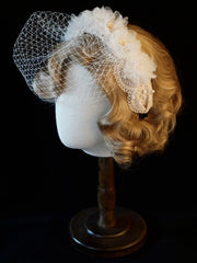 Handmade Veil Flower Decorated White KC