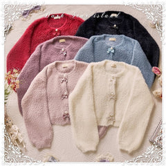 Six Color Options Bowknot Details Cardigan