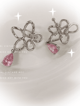 Pink Rhinestone Ear Clips