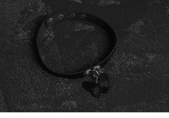 Gothic Black Butterfly Pendant Choker