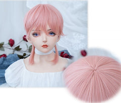 Pink Boy Style Wig with Bangs