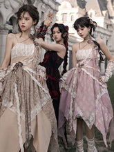 Pink/Beige/Red Lace Sleeves