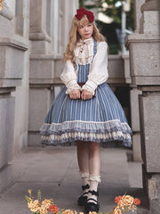 Eternal Coat of Arms Light Blue Striped Pattern Overalls