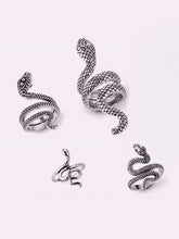 Silver Snake Ring Set
