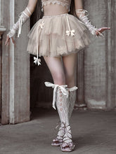 Champagne Ballet Tiered Ruffles Tulle Skirt Bowknots Details