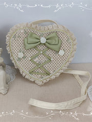 Roses Decorative Bow Handmade Heart Shaped Bag