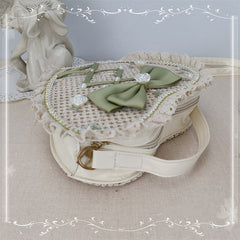 Roses Decorative Bow Handmade Heart Shaped Bag