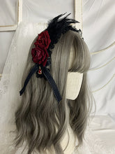 Handmade Gothic Lolita Feather Decorated Black / Black&Wine Red KC