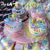 Handmade Sweet Cake-shaped Bowknots Lolita Mini Hat