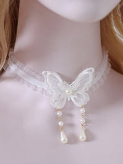 Butterfly Design Beaded Choker 6 Color Options