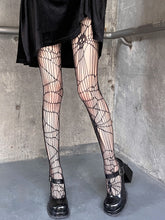 Punk Skull Design Fishnet Tights