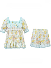 Little Bears Print Sweet Pajama Set