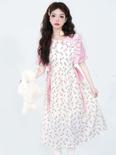Floral Print White and Pink Sweet Nightgown