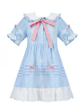 Bunny Ears Design Blue Sweet Nightgown