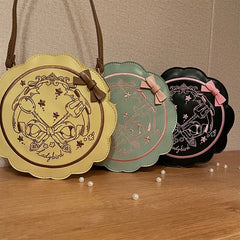 Zip Closure Afternoon Tea Shoulder Bag