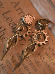 Steampunk Gear Design Earrings