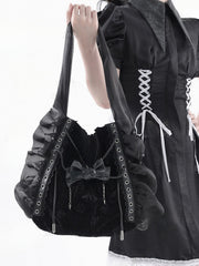 Patchwork Design Bowknot Shoulder Bag